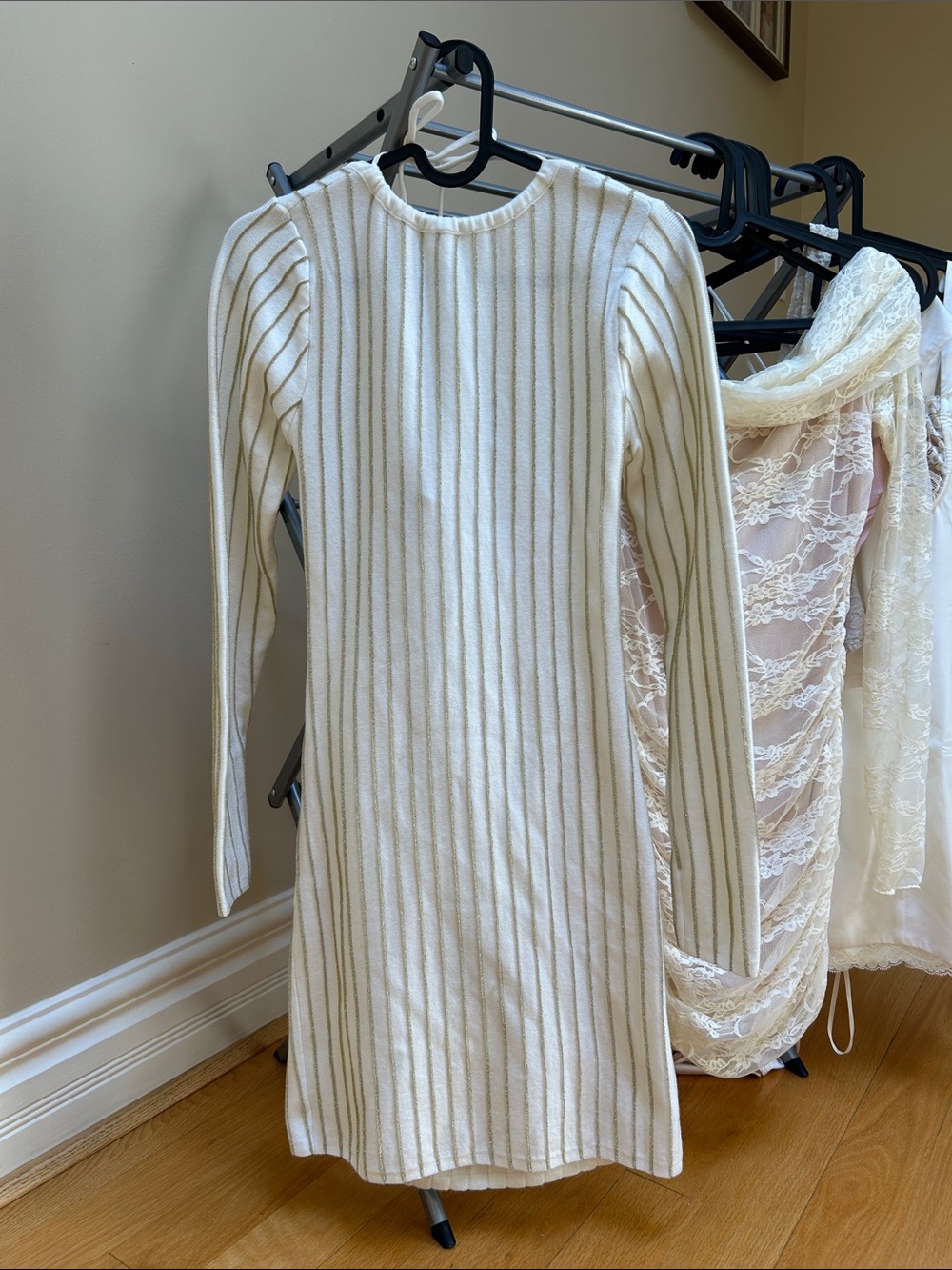 Princess Polly White Ribbed Midi Dress